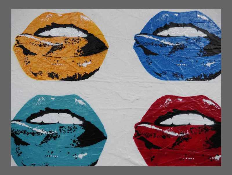 Urban Pop Lips Tongue Art Print - Trendy Wall Decor for Living Room, Bedroom & Office - Modern Pop Art Home Decoration