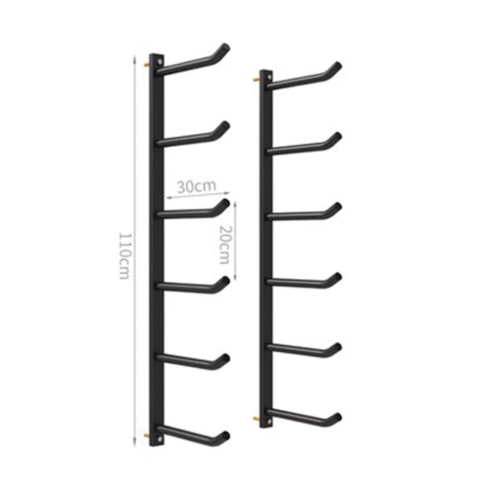 4/6 Layer Metal Yoga Mat Holder Wall Mount - Space Saving Yoga Mat Storage Rack & Foam Roller Organizer for Home Gym, Studio & Yoga Practice - Perfect for Small Spaces & Clutter-Free Workouts