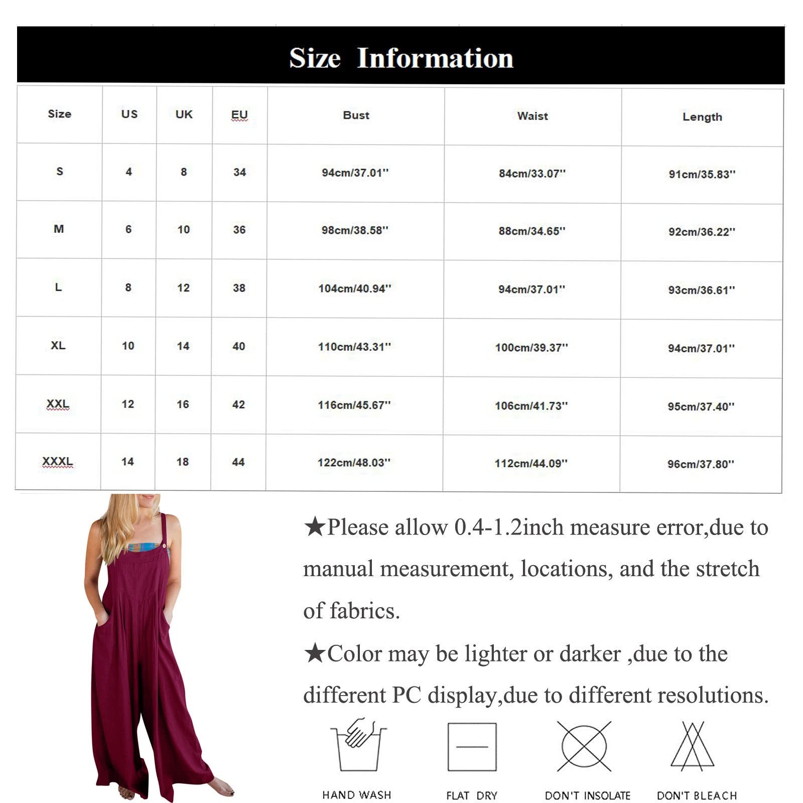 Women's Cotton Linen Jumpsuit - Summer Casual Loose Fit Overalls with Retro Style | Perfect for Beach Outings, Picnics & Boho Fashion