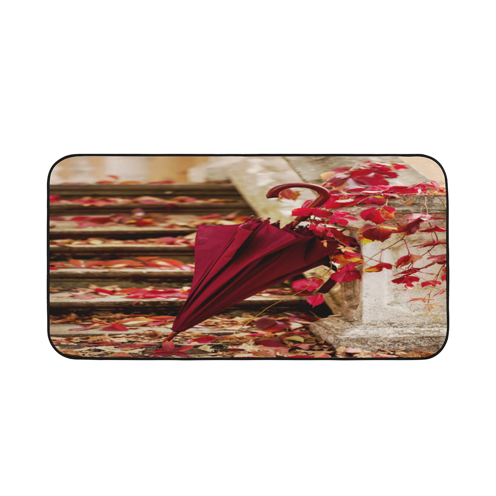Red Maple Pattern Anti-Fatigue Kitchen Mat - 20