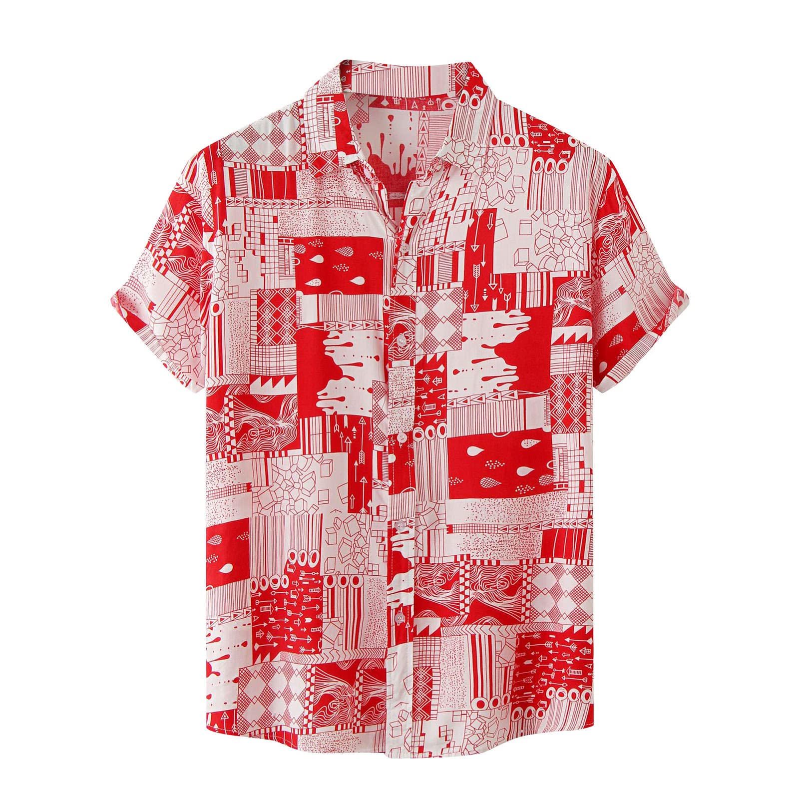 Funny Hawaiian Shirts for Men - Tropical Print Casual Button Up Shirt | Loose Fit Beach Tee | Comfortable Vacation Wear for Summer Parties, Luau & Tropical Getaways