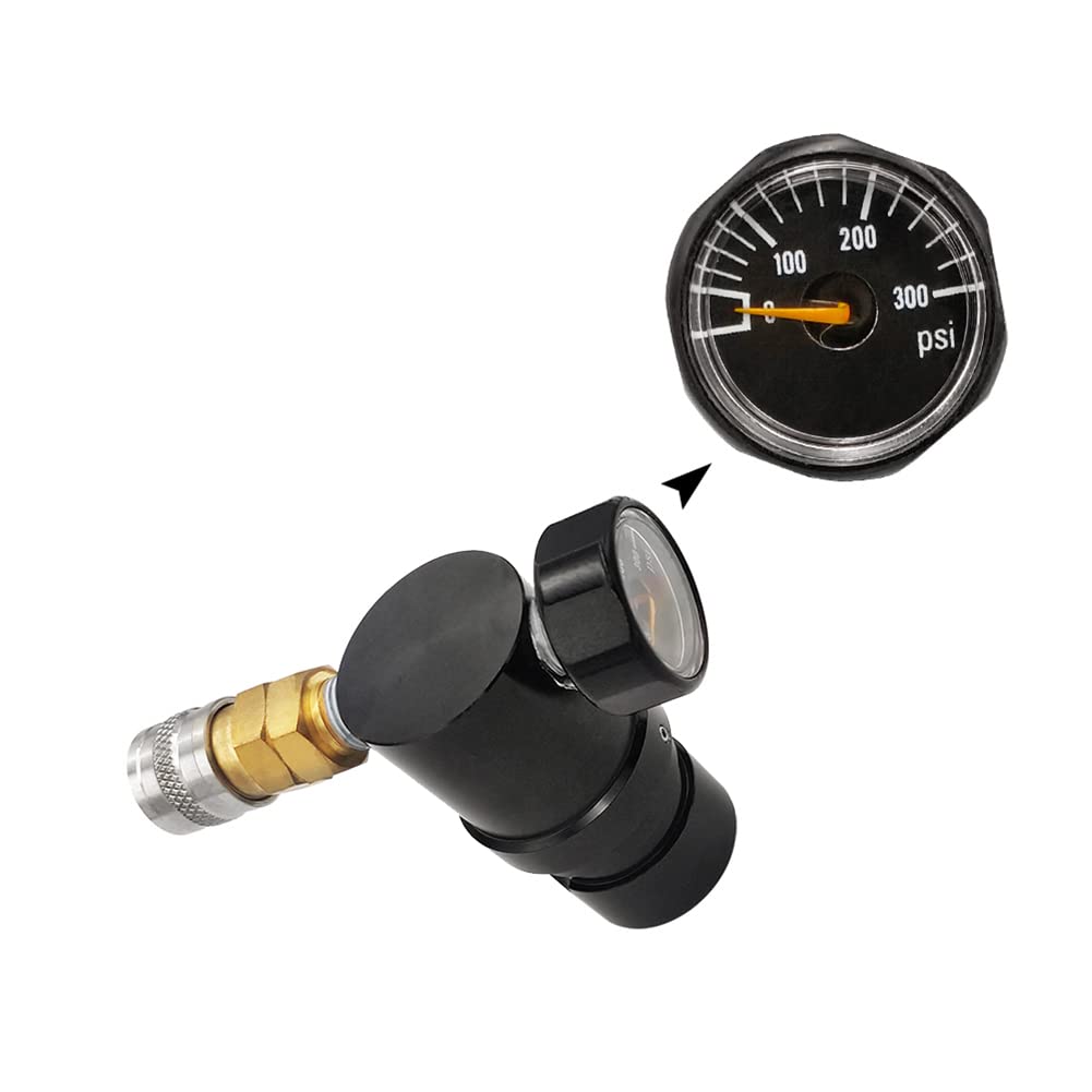 Clisted Air Regulator MR GEN2 with US Foster Female Coupler - Remote Coil Hose, 300 PSI Pressure Gauge, 40-200 PSI Output - Perfect for Paintball, Airsoft & Pneumatic Tools