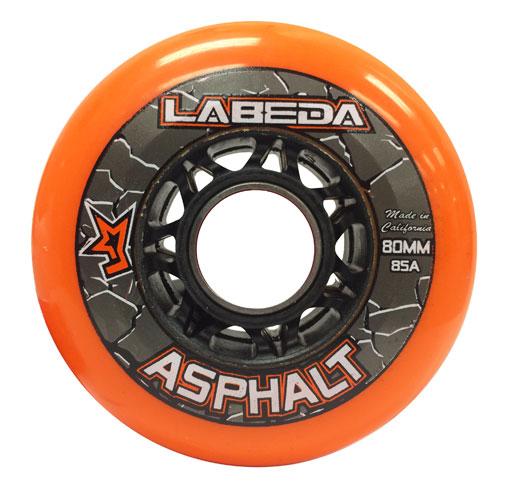 Labeda Asphalt Orange Inline Hockey Wheels - High Performance Outdoor Roller Hockey Wheels for Smooth Play on Rough Surfaces | Perfect for Street Hockey and Outdoor Rinks