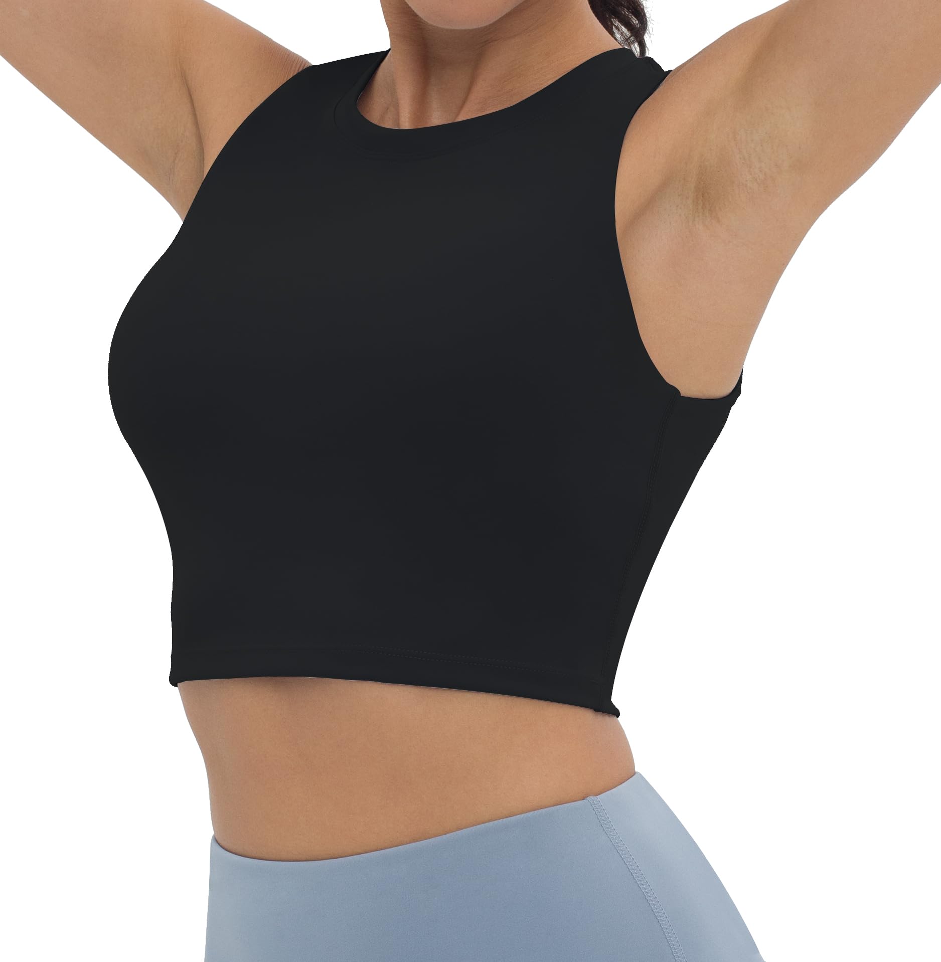 V VOCNI Nursing Tank Tops for Breastfeeding - Comfortable Maternity Sports Bra & Sleeveless Pregnancy Crop Top for Workout, Nursing & Everyday Wear