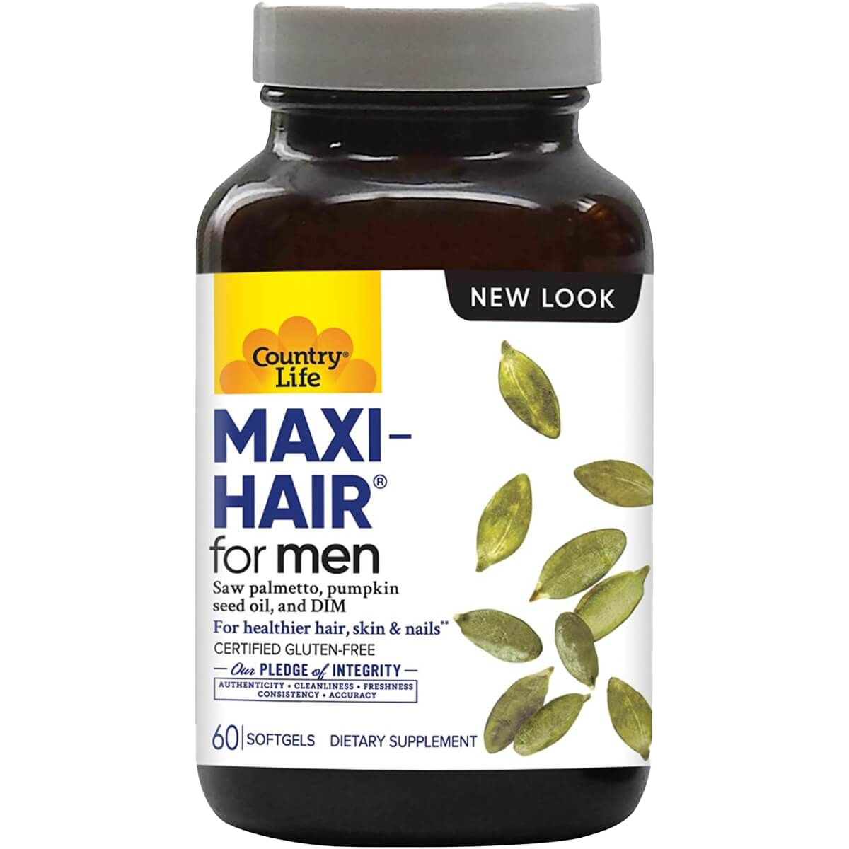 Country Life Maxi Hair for Men - 60 Softgels | Hair Growth Supplement for Thicker, Fuller Hair | Supports Healthy Hair Growth for Men | Perfect for Daily Use & Hair Care Routine