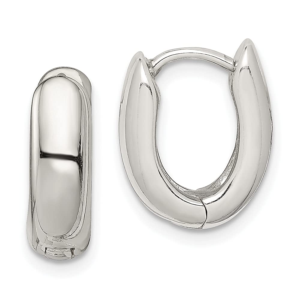 925 Sterling Silver Oval Hinged Hoop Earrings for Women - Dainty & Elegant Fine Jewelry Set - Perfect Gift for Her, Birthday, Anniversary & Everyday Wear