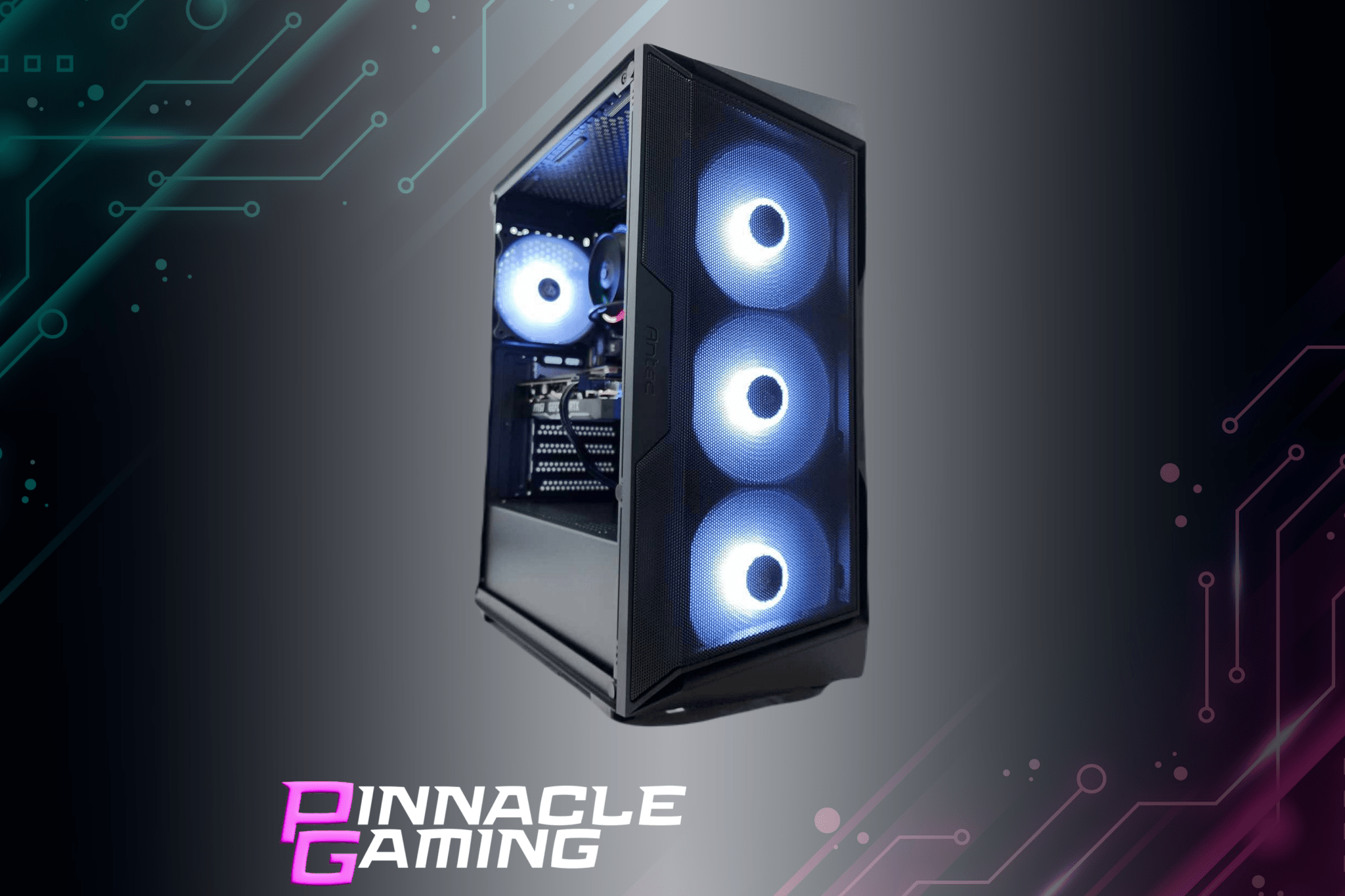 Custom Gaming PC - AMD Ryzen 7, RX 580 8GB GPU, 1TB SSD, 16GB DDR4 RAM, Black AX61 Case - Perfect for Esports, Streaming & 4K Gaming