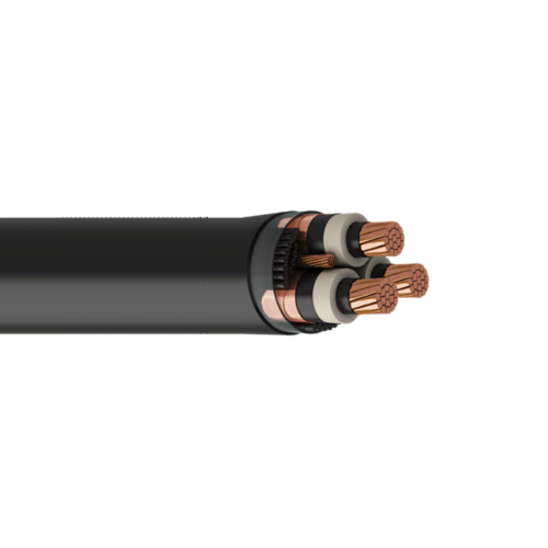 1 AWG 3C Copper MV-90 Tape Shielded XLPE 133% Insulation 220 mil 15 kV Power Cable - Ideal for Industrial Electrical Wiring, Underground Power Distribution, and High Voltage Applications