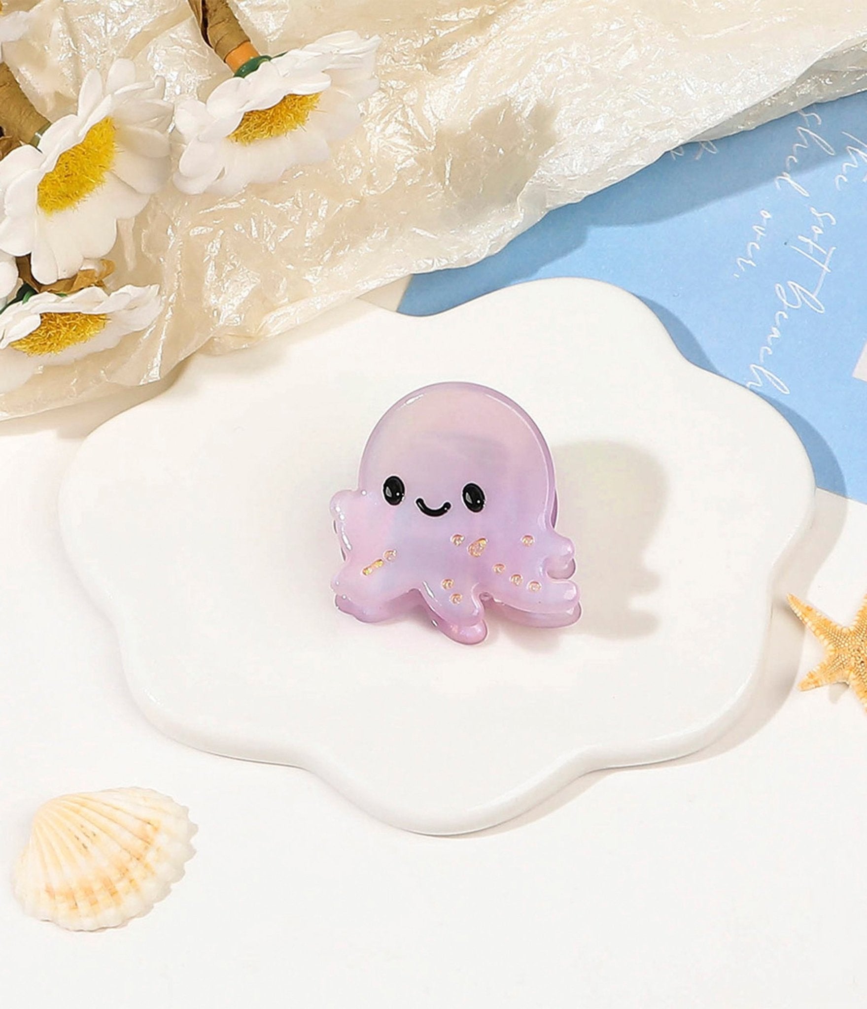 Small Octopus Hair Claw Clip - Non-Slip Hair Clips for Women & Girls - Perfect for Ponytails, Buns & Updos - Cute Hair Accessories for Everyday, Work & Special Occasions