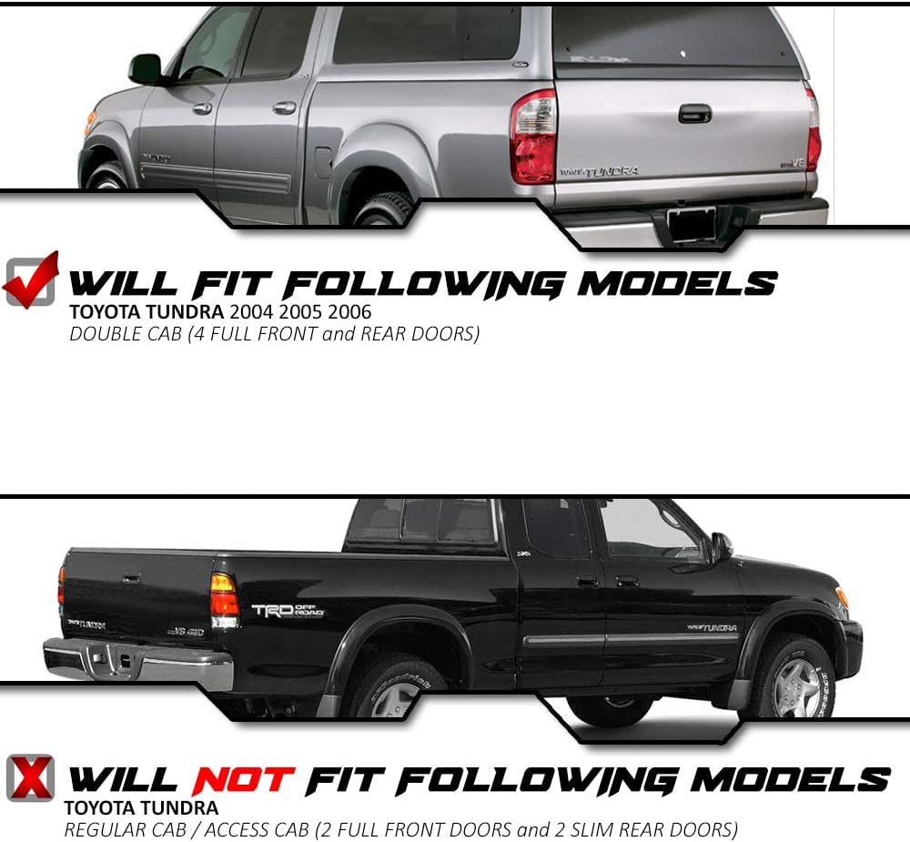 OE Style Halogen Tail Lights Replacement for 2000-2006 Toyota Tundra Double Cab - Pair (TO2800153 TO2801153 815600C040 815500C040) - Durable Aftermarket Lighting Upgrade for Improved Night Visibility & Safety