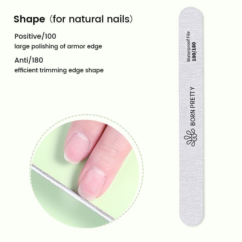 Premium Washable Nail File - Reusable Emery Board for Natural & Acrylic Nails - Perfect for Home, Salon & Travel Manicures