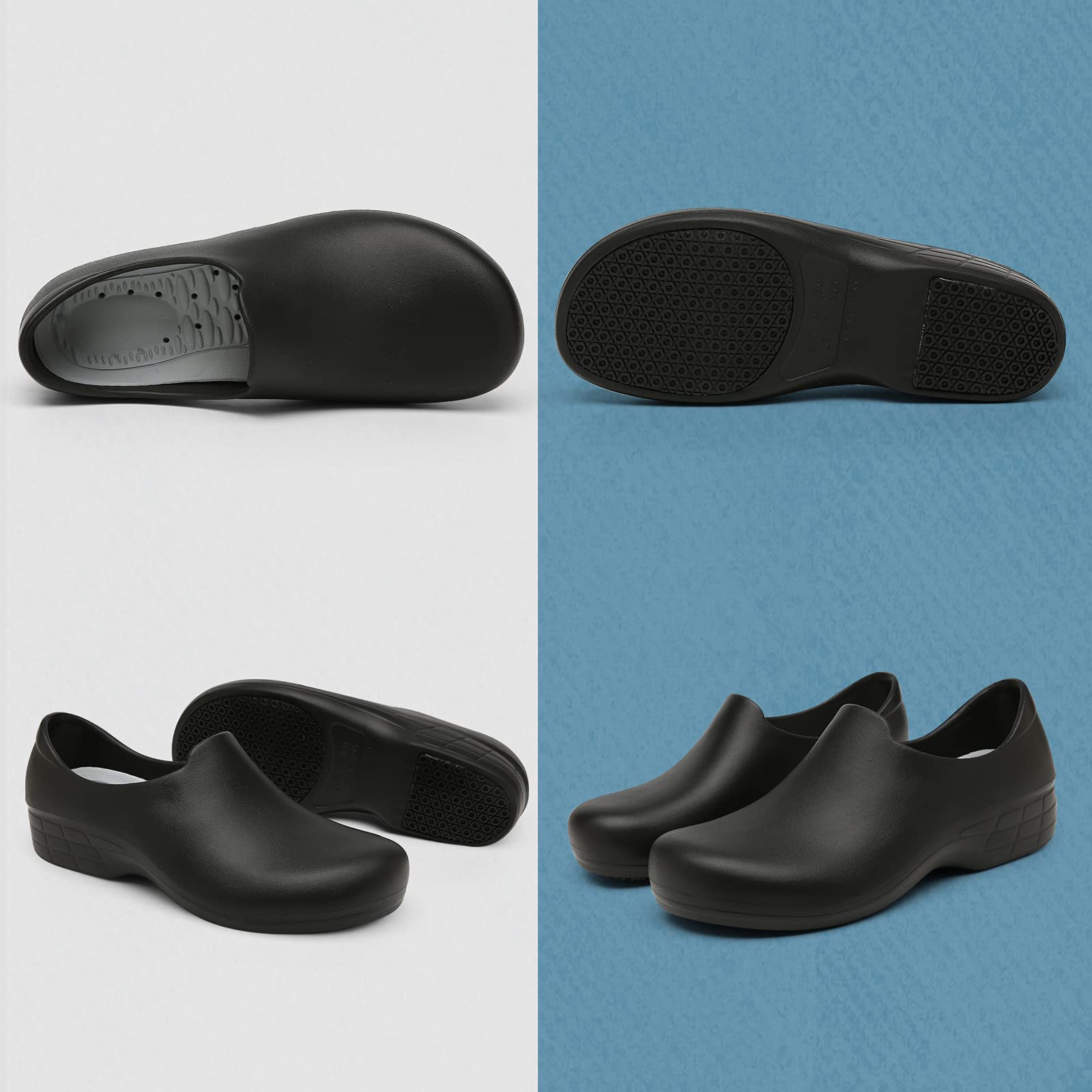 **Women's Professional Slip-Resistant Kitchen Clogs - Breathable Nursing Shoes with Arch Support for Chefs, Nurses & Food Service - Lightweight Non-Slip Indoor/Outdoor Shoes for Work, Beach & Home Use**