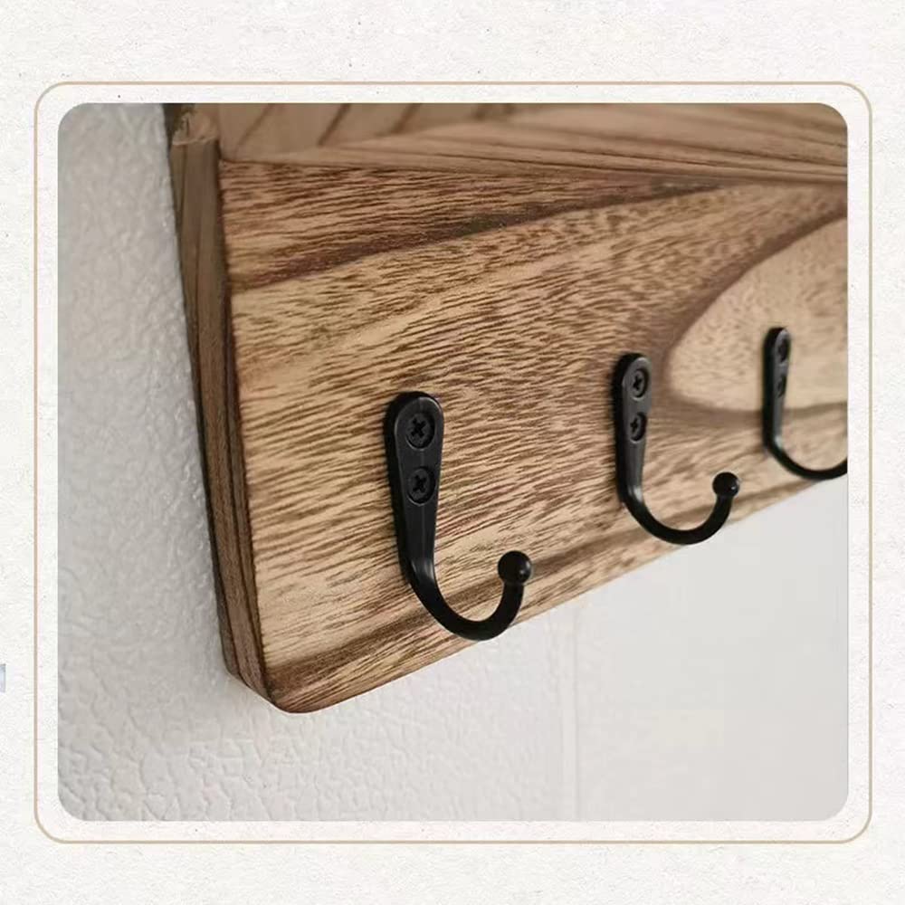 10 Pack Heavy Duty Wall Mounted Coat Hooks with Screws - Sturdy Hangers for Jackets, Towels, Bags & Clothes - Perfect for Bedroom, Bathroom, Entryway & Closet Organization