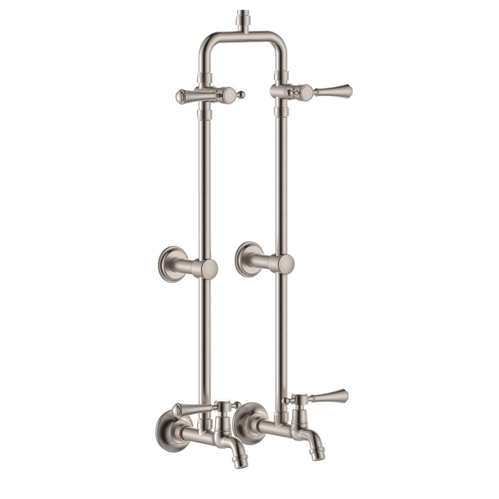 Fienza 455123NN Lillian Lever Brushed Nickel Exposed Rail Shower & Bath Set - Modern Bathroom Faucet for Shower and Bathtub, Durable Finish for Daily Use