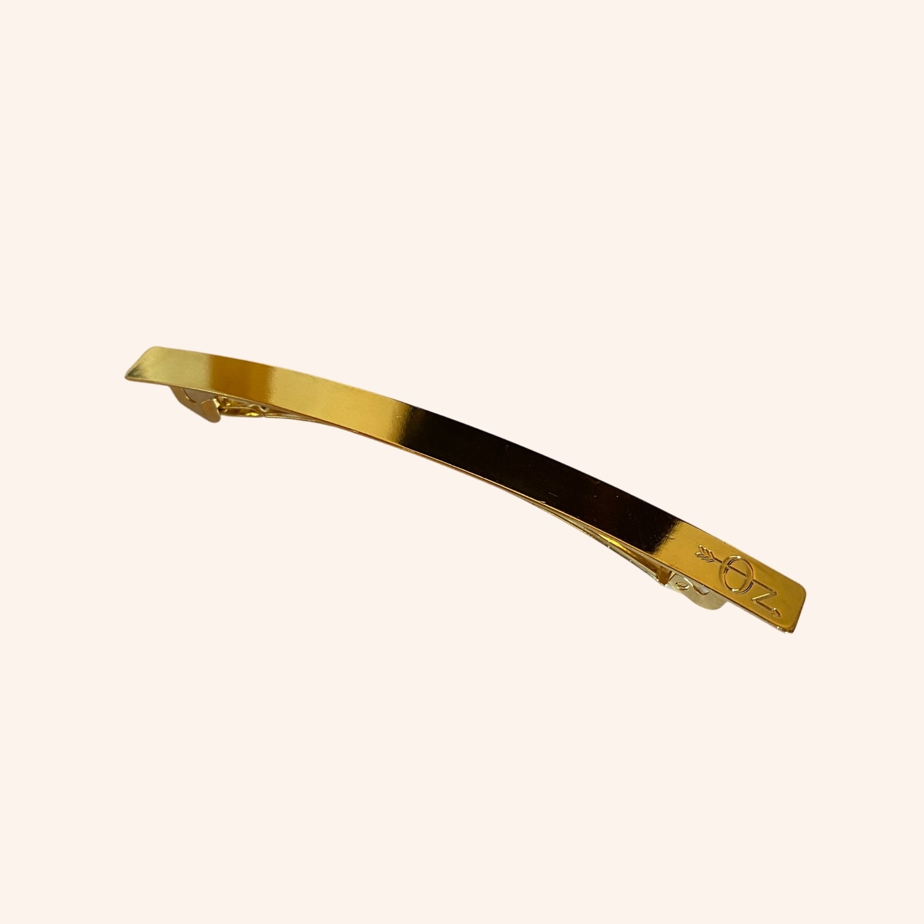 Grande Barrette Adèle - Gold Smooth Hair Clip for Women - Perfect for Weddings, Parties & Everyday Elegance
