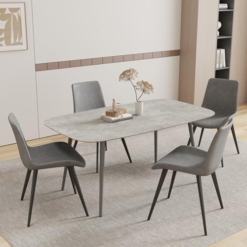 Gray Table + 4 Gray Chairs