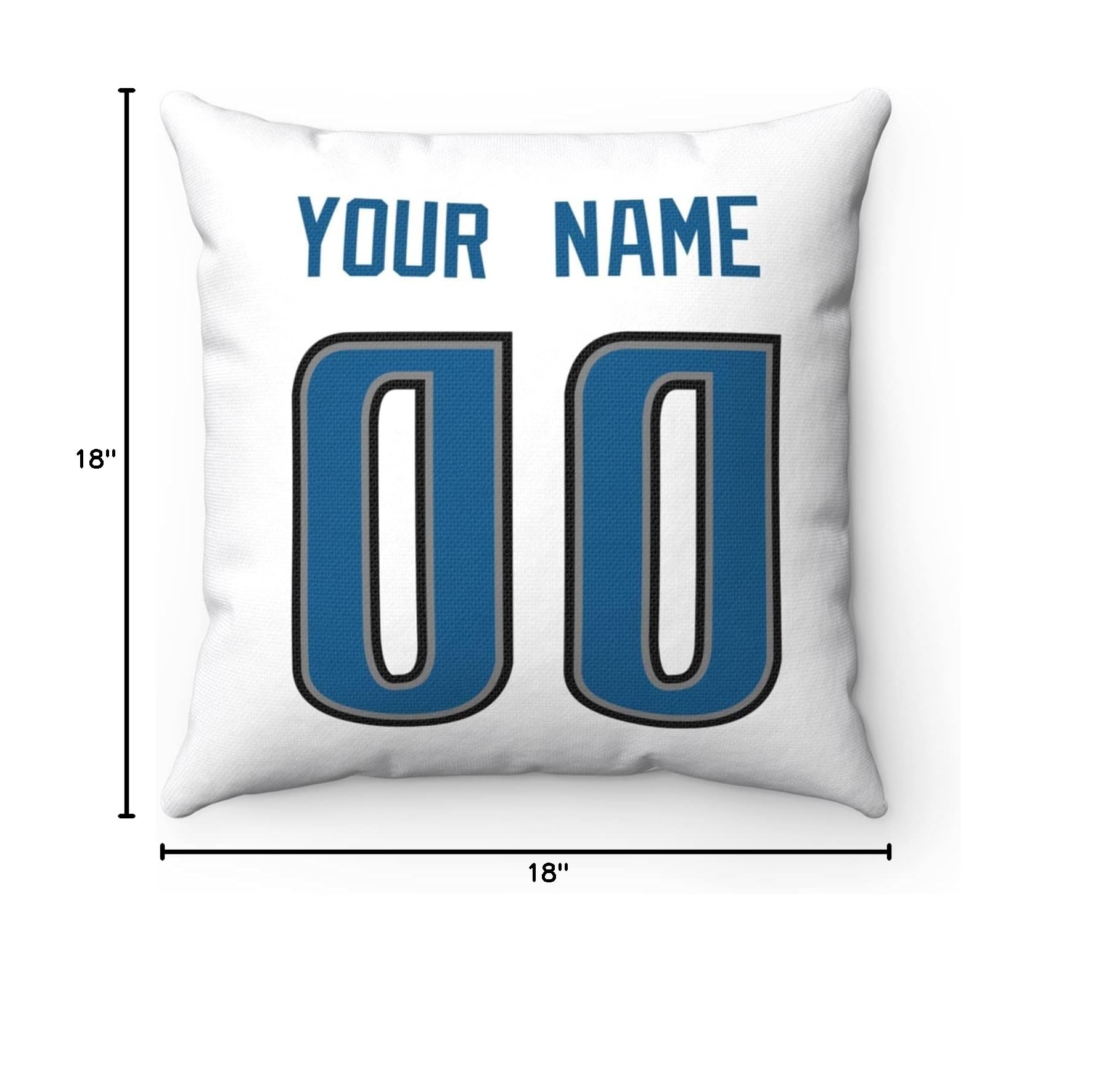 ANTKING Custom Detroit Throw Pillow - Personalized with Any Name & Number for Men, Women, Boys - Perfect Gift for Sports Fans, Home Decor & Bedroom Accent