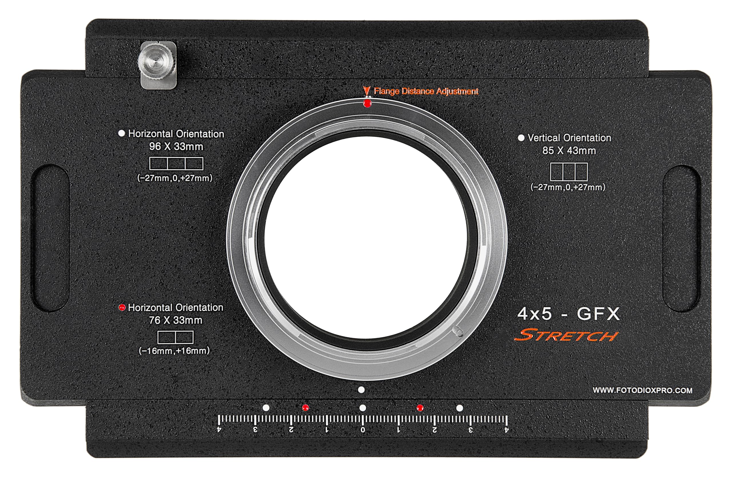 Fotodiox Pro G-Mount GFX to 4x5 Large Format Camera Lens Adapter with Graflok Rear Standard - Shift & Stitch Compatible for Fujifilm GFX Mirrorless Cameras | Professional Photography, Landscape & Architecture Shoots