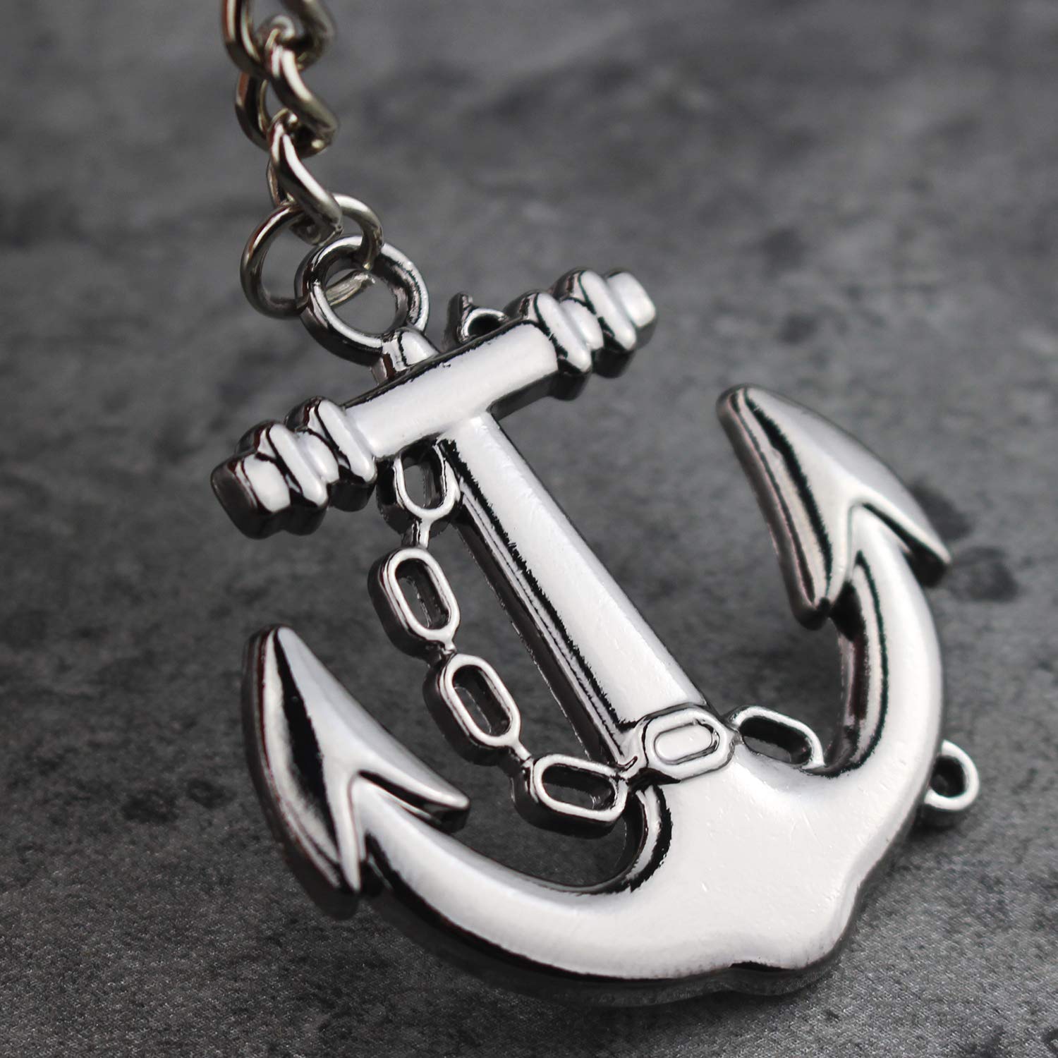 Anchor Keychain for Men & Women - Durable Zinc Alloy Car Keychain - Perfect for Keys, Backpacks & Gifts