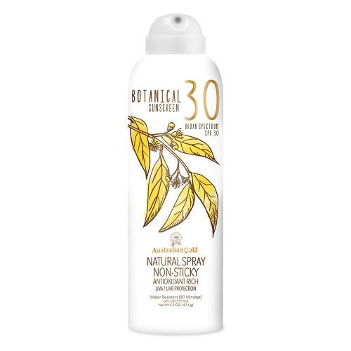 Australian Gold Botanical Natural Spray Sunscreen SPF 50 - Broad Spectrum UVA/UVB Protection, Water Resistant, Reef Safe & Vegan - Perfect for Beach, Pool & Outdoor Activities