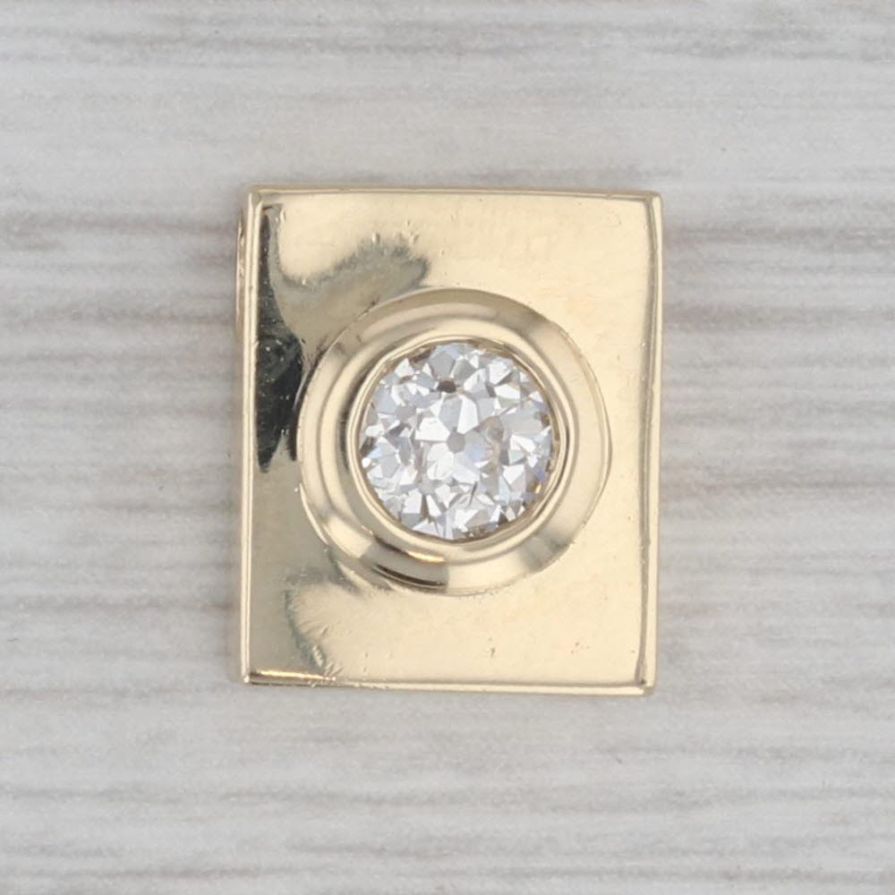 0.49ct Diamond Solitaire Pendant in 14k Yellow Gold - Old European Cut Floating Drop Necklace for Women, Elegant Gift for Anniversary, Valentine's Day & Special Occasions