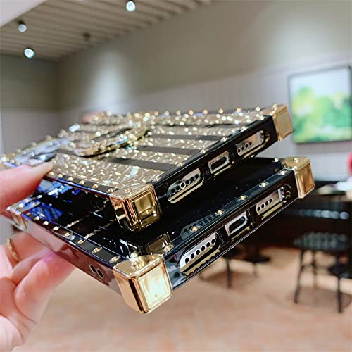 Luxury Cute Gold Bling Glitter Rose Flower Soft Case for Samsung Galaxy A51 4G with Ring Kickstand - Elegant Phone Cover for Women, Perfect for Daily Use, Parties & Special Occasions
