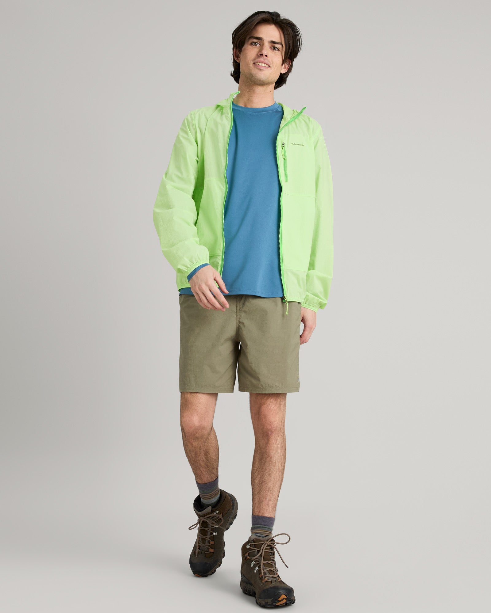 Men's Lightweight Stretch Windbreaker Jacket - Waterproof & Breathable for Outdoor Running, Hiking & Travel