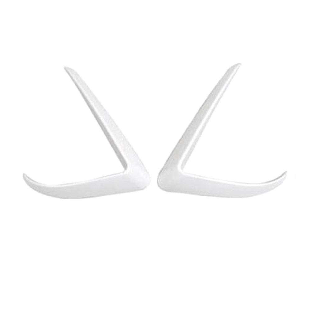 Tesla Model 3 Headlight Eyebrow Covers (2017-2019) - 2PCs White Car Light Lamp Trim Accessories - Enhance Style & Protection for Day/Night Driving
