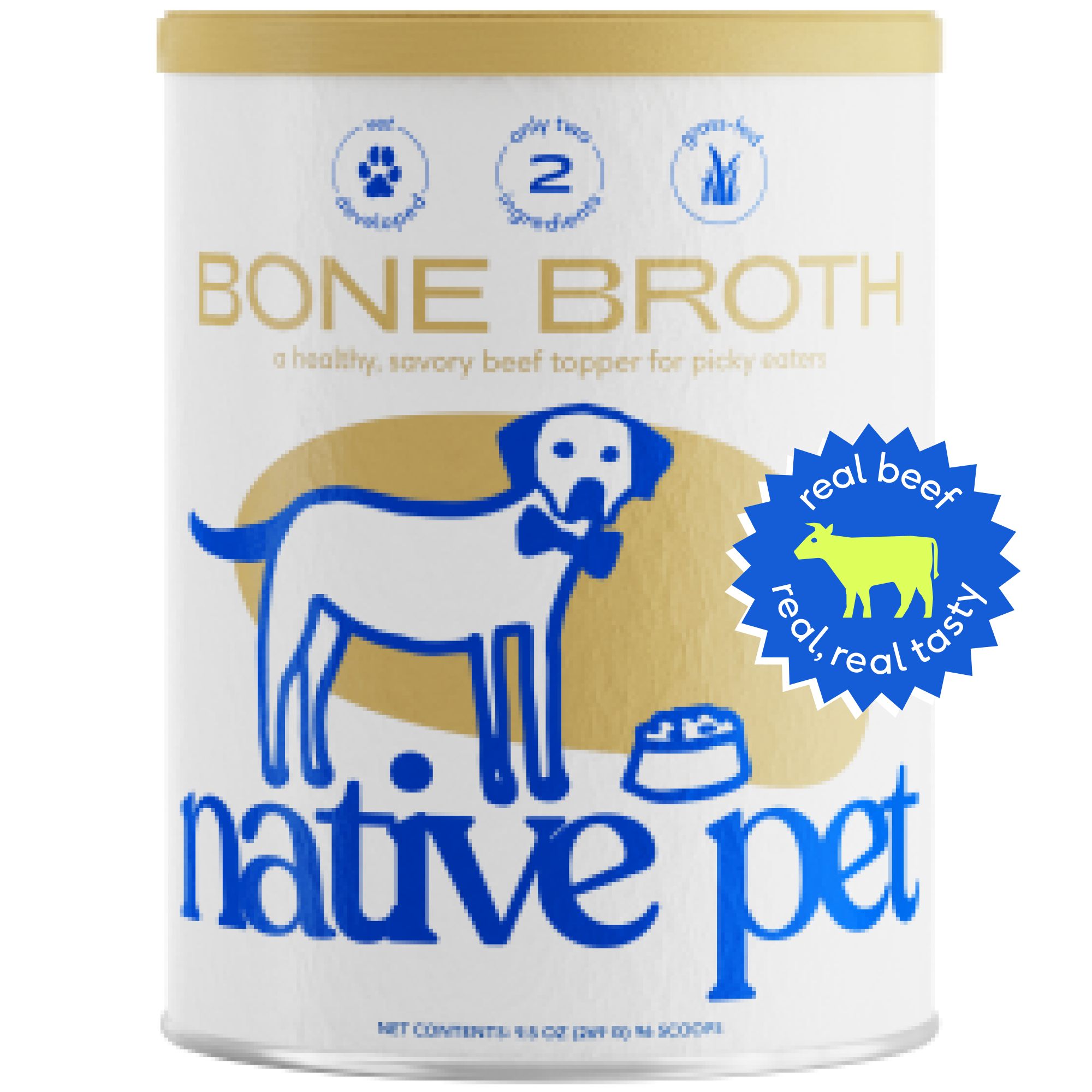 Premium Beef Bone Broth Topper for Dogs - High Protein Dog Food Supplement | Supports Joint Health & Digestion | Ideal for Senior Dogs & Puppies | Perfect for Meal Topping, Kibble Enhancer & Training Treats
