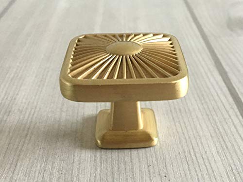Gold Square Cabinet Knobs - 1.25