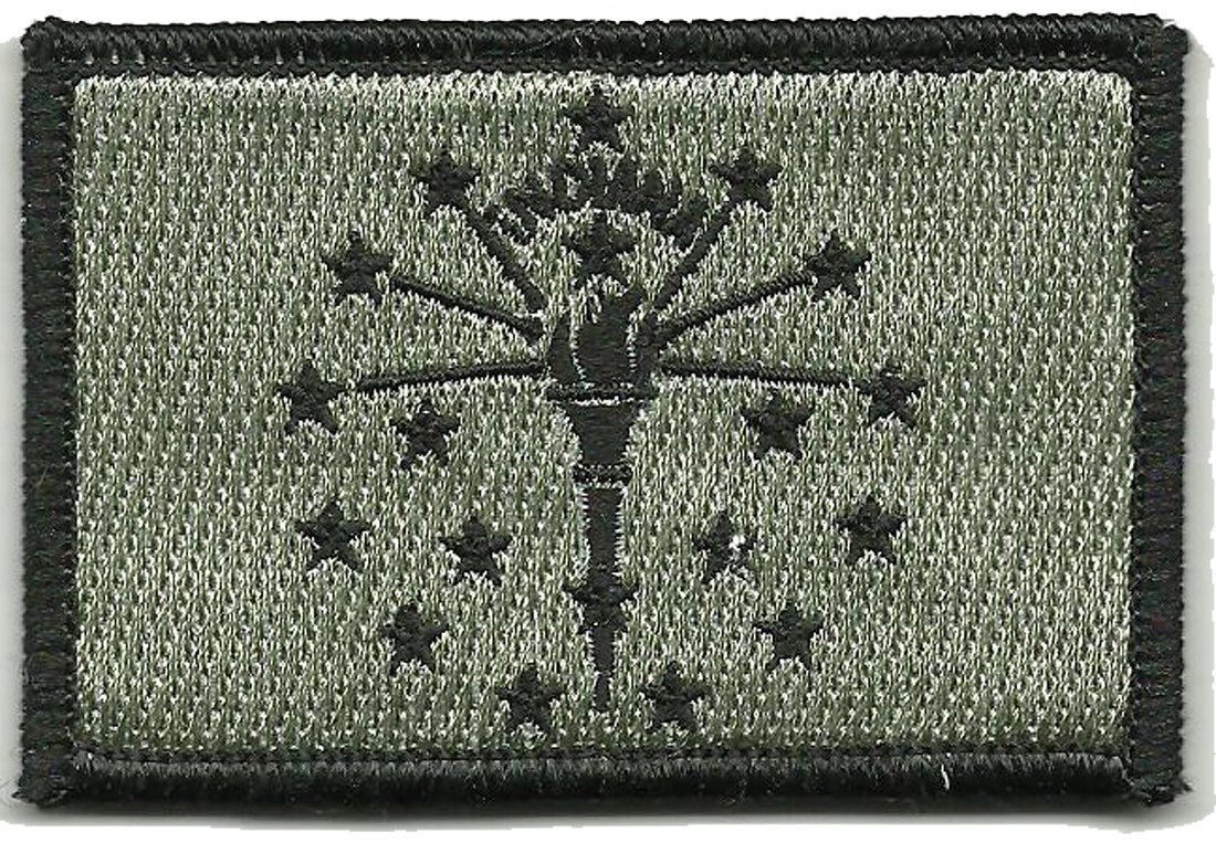 Gadsden and Culpeper Tactical State Patch - Indiana Flag Embroidered Military Morale Patch for Hats, Jackets & Backpacks | Outdoor, Hunting & Airsoft Gear Accessory