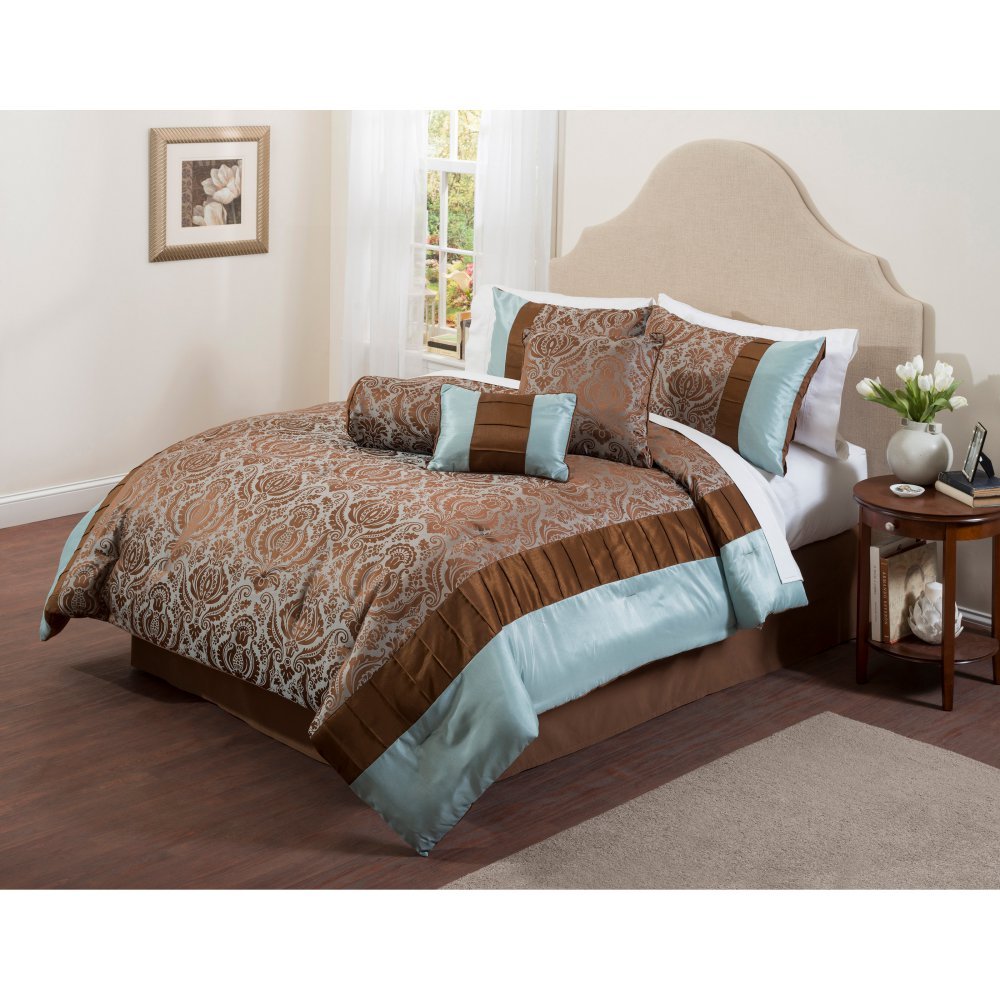 Casa Bolyston 7-Piece Queen Size Comforter Set - Soft Bedding Collection for Cozy Bedroom Decor | Perfect for Master Bedroom, Guest Room & Dormitory
