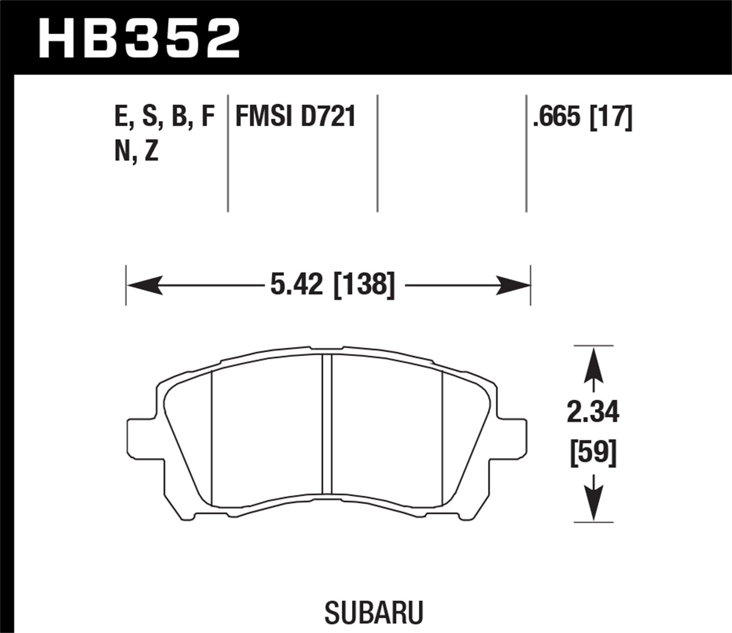 HB352F.665 High-Performance Street Brake Pads - Premium Ceramic Brake Pads for Smooth & Quiet Stopping | Perfect for Daily Commuting, City Driving & Performance Vehicles