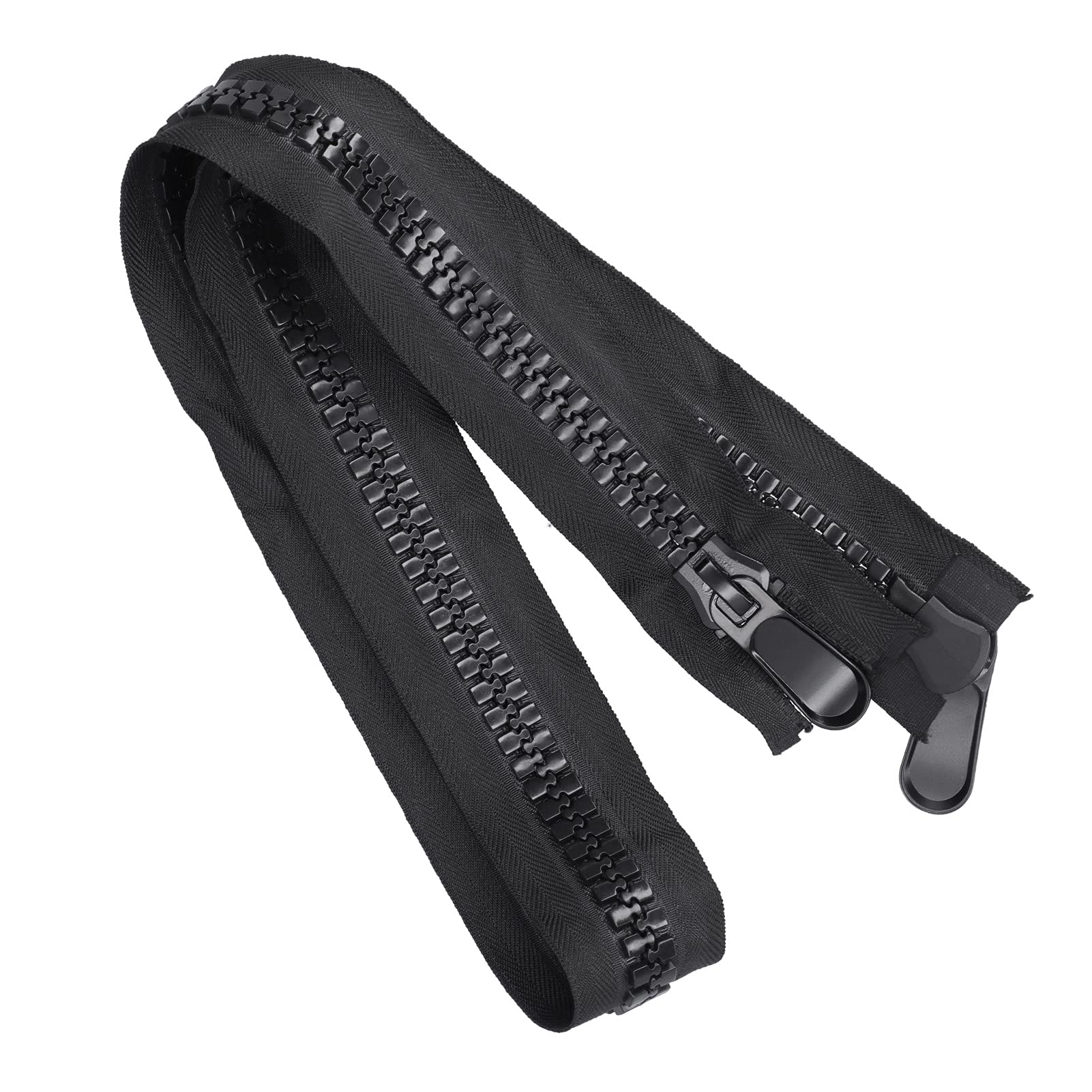 Durable 2-Slider Plastic Zipper for Bags, Tents & Crafts | Heavy-Duty Use