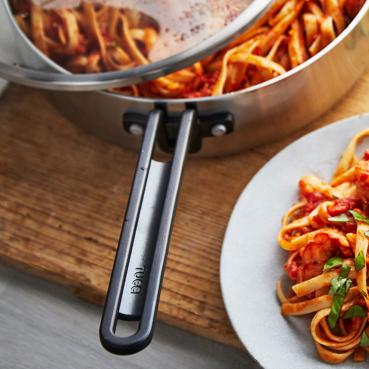 Stanley Tucci™ Premium 4-Piece Stainless Steel & Ceramic Nonstick Cookware Set with Free Tucci Cookbook – Perfect for Home Chefs & Gourmet Cooking