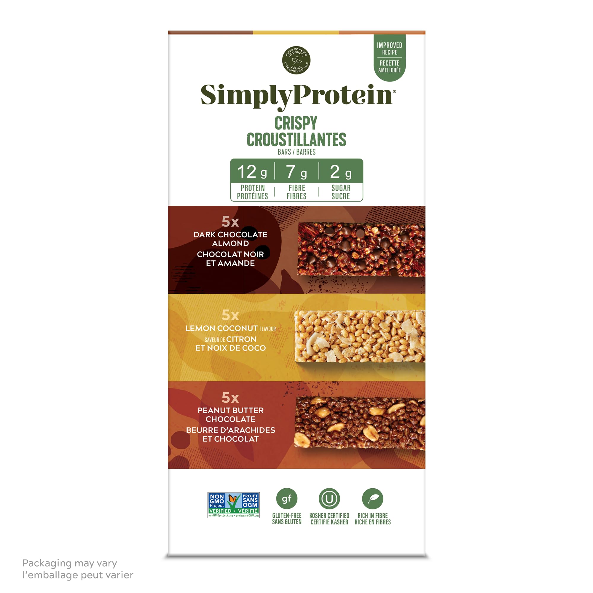 Simply Protein Best Sellers Variety Pack - 15 Gluten Free Vegan Protein Bars | High Protein Snacks for Workout, Hiking & Healthy On-the-Go Lifestyle