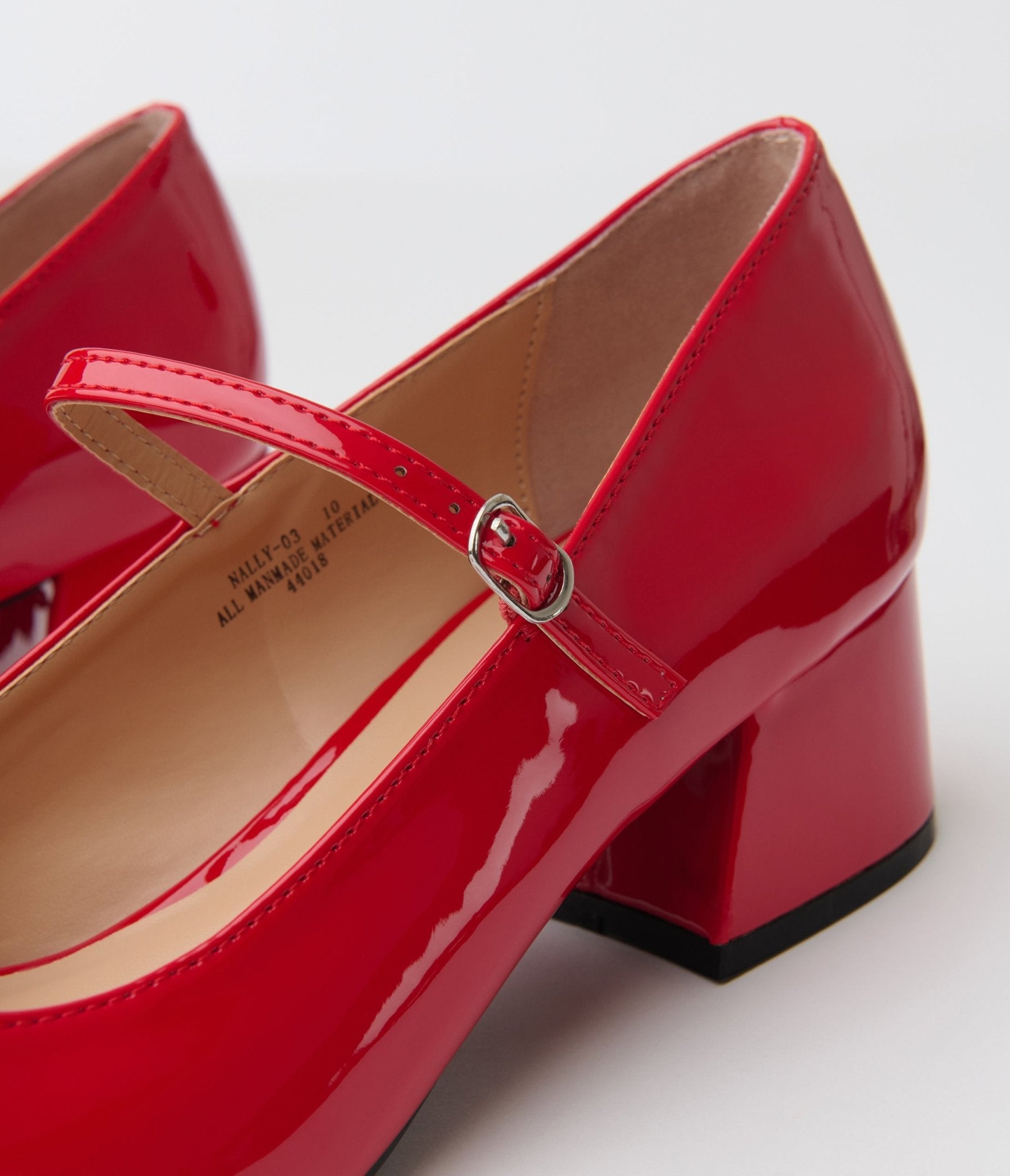 Red Patent Leatherette Mary Jane Heels for Women - Comfortable Chunky Block Heel Dress Shoes for Work, Party & Wedding (Perfect for Office, Cocktail Events & Formal Occasions)