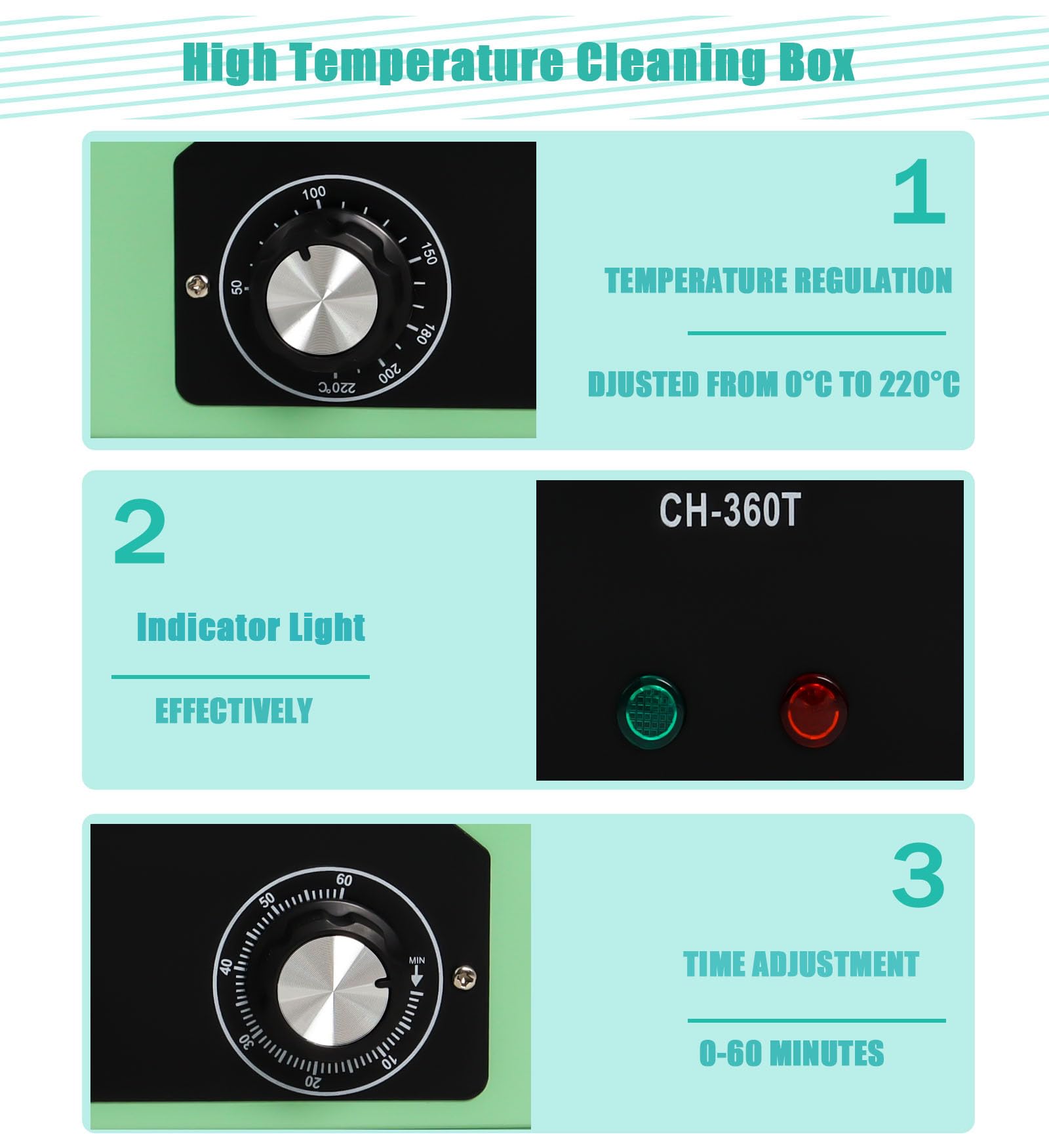 1.5L High-Temperature Metal Cleaning Box with Timer - Professional Manicure Pedicure Tool for Salon & SPA | Barber Equipment with Handle | Perfect for Nail, Beauty & Hair Salons (Ideal for Sanitizing Tools & Equipment)
