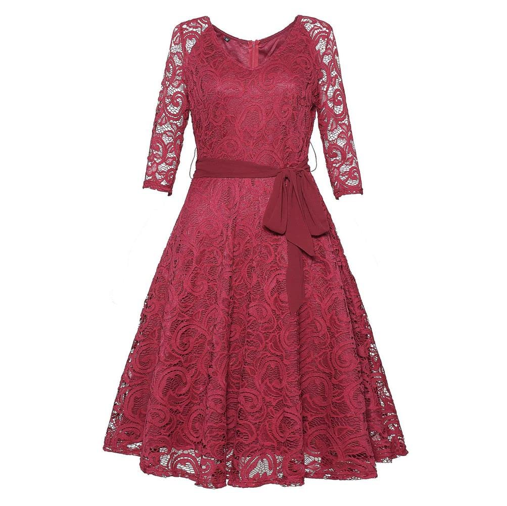 Women's Elegant Long Sleeve Lace Dress - Flowy Boho Maxi Dress for Casual Wear, Date Night & Special Occasions