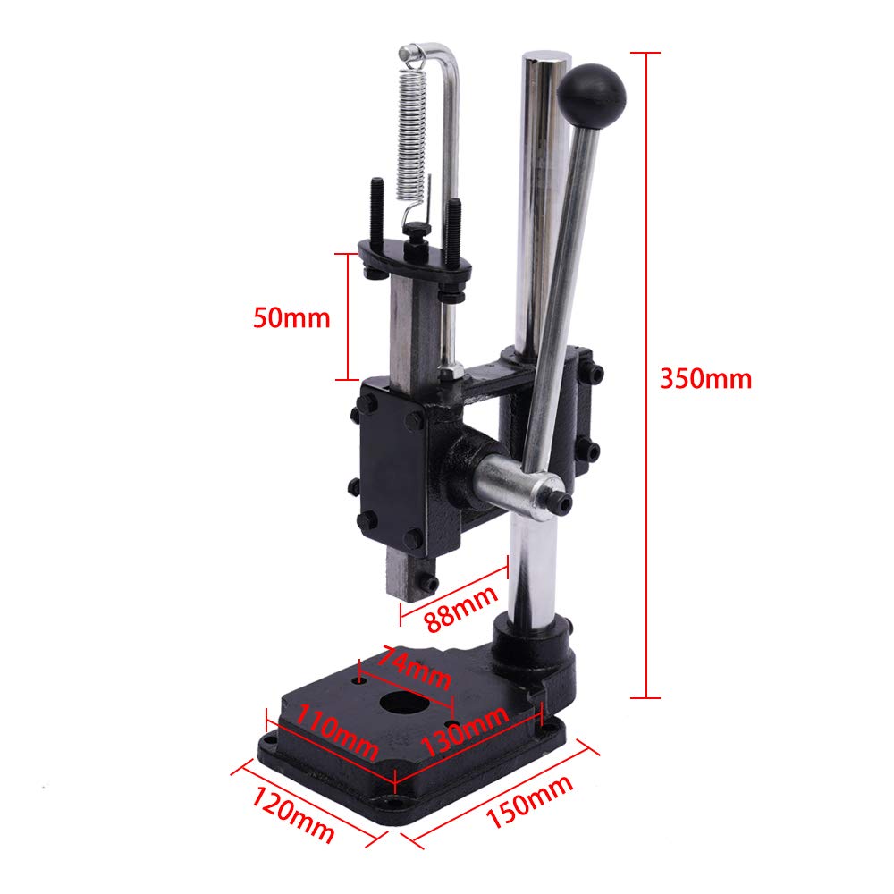 Professional Manual Leather Punching Machine - Heavy Duty Hole Punch Stamping Press Tool for DIY Leather Crafting (Includes Scale Plate + PP Plate) | Perfect for Leatherworking, Belt Making, Shoe Repair & DIY Projects