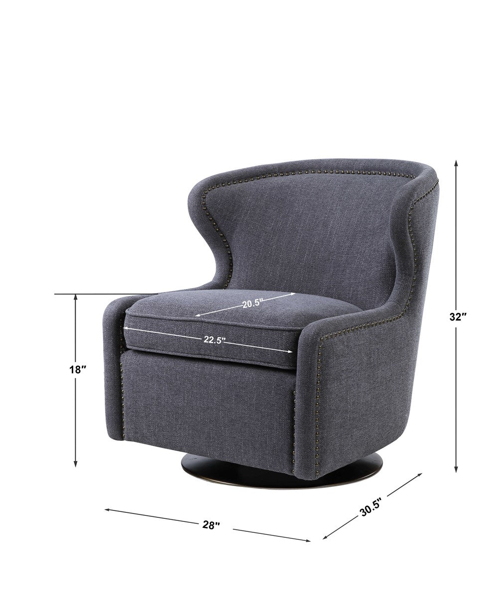 Biscay Swivel Chair - 360 Degree Rotating Modern Office Chair with Ergonomic Design for Home & Workspace - Perfect for Desk Work, Gaming, and Relaxation