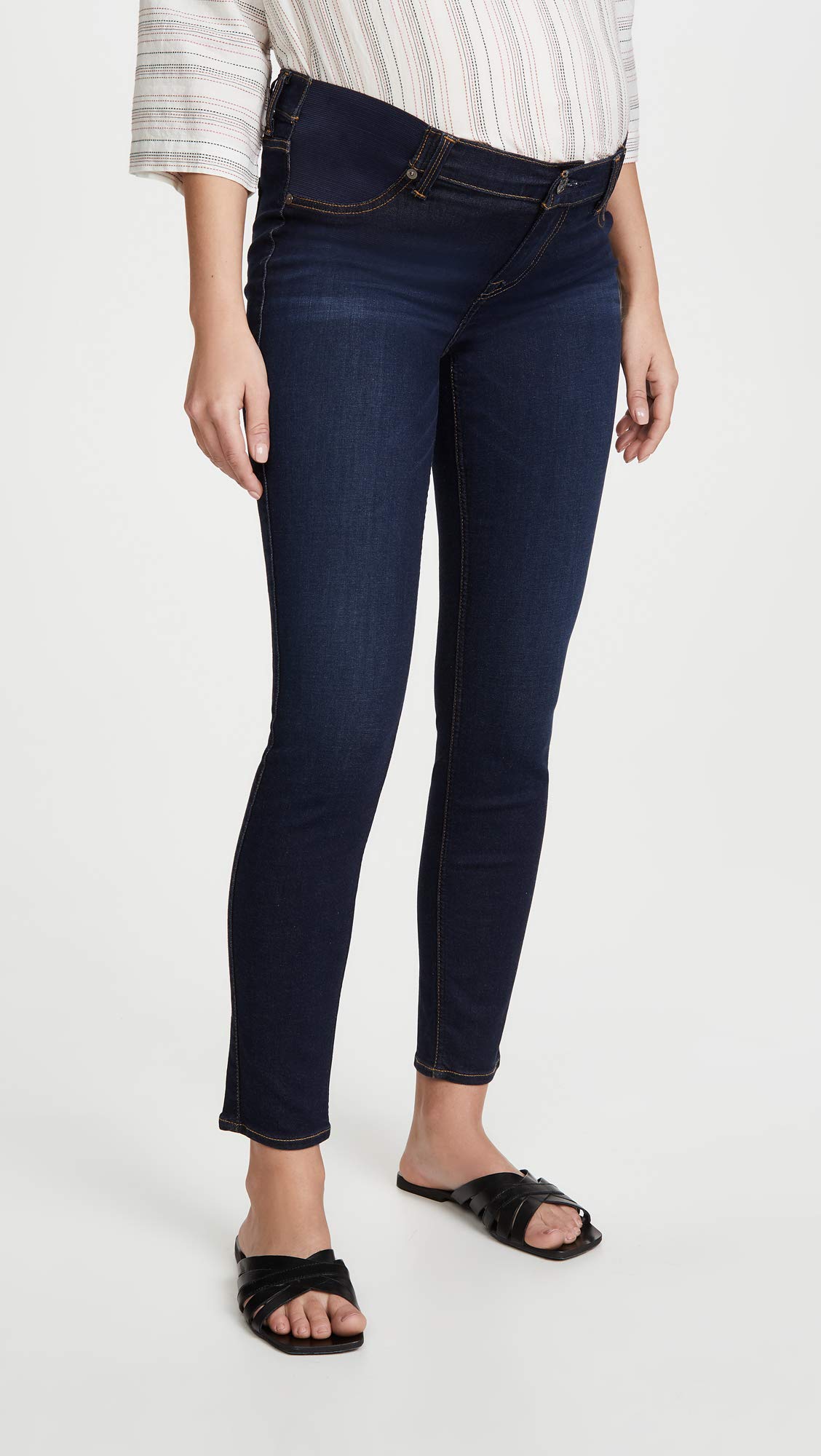 7 For All Mankind Women's The Ankle Skinny Maternity Jeans - Stretch Denim Pants for Pregnant Women | Comfortable & Stylish for Everyday Wear, Work & Casual Outings