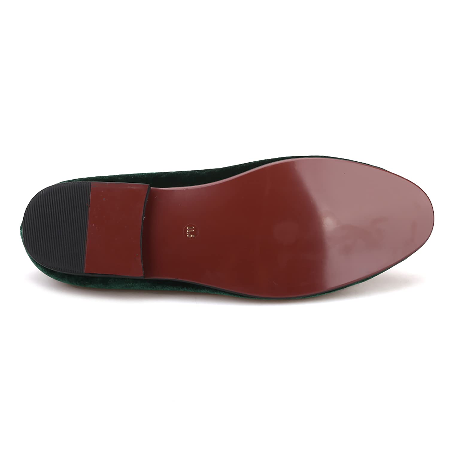HI&HANN Men's Embroidered Velvet Loafers - Slip-On Smoking Slippers with Round Toe | Comfortable Casual & Formal Shoes for Home, Office & Special Occasions