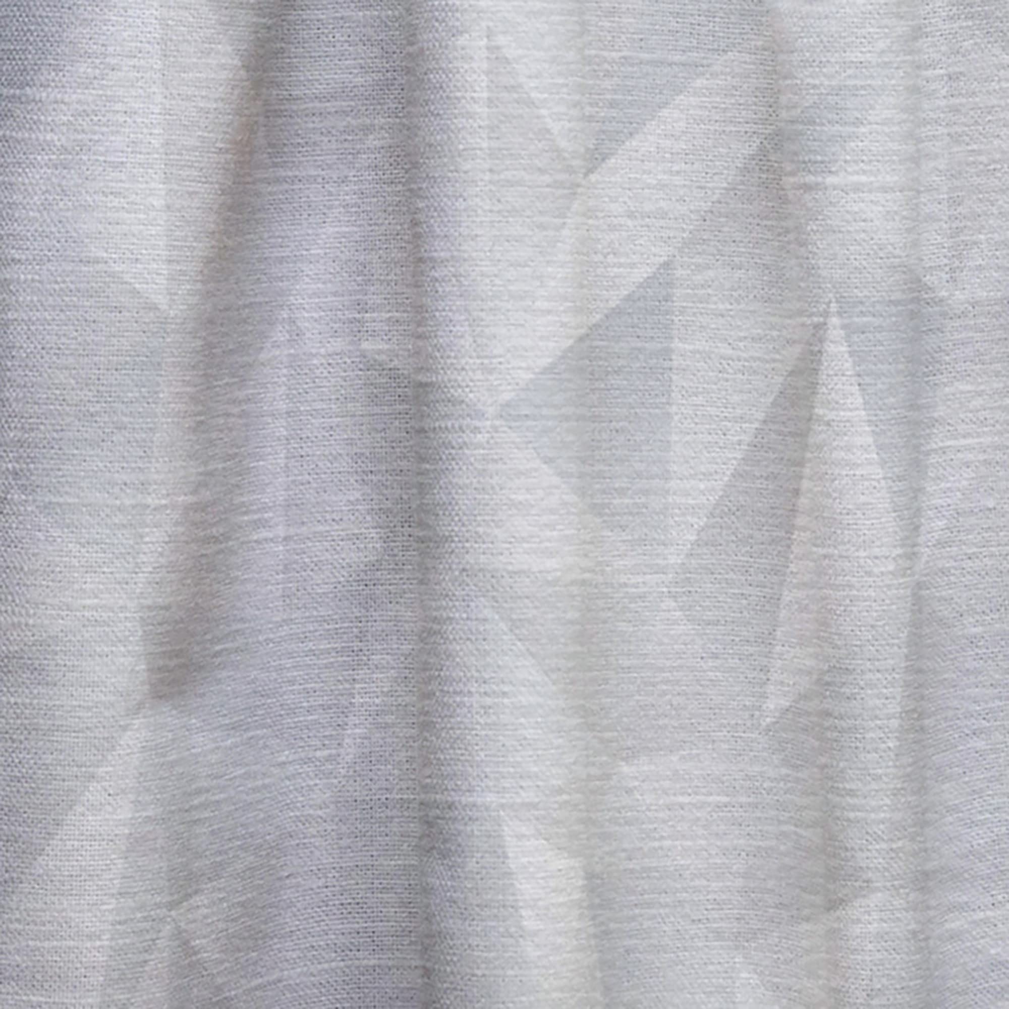 DesignQ Abstract White Geometric Pattern Thermal Insulated Curtains - 52x120 Inch Single Panel for Bedroom & Living Room - Modern Window Drapes for Home Decor & Light Control