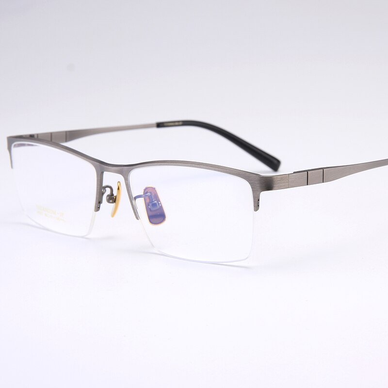 Bclear Men's Full Rim Square Titanium Eyeglasses Frame My91077 - Lightweight Durable Glasses for Work, Reading & Everyday Use
