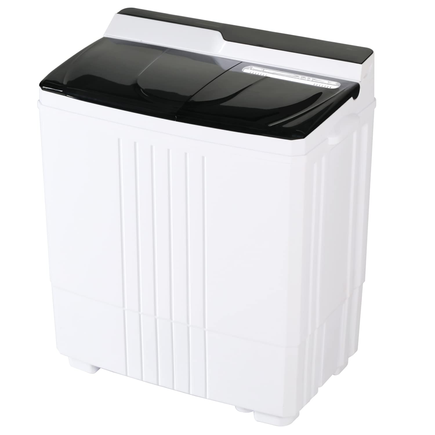AODAILIHB Portable Twin Tub Washing Machine with Spin Dryer - 13lbs Capacity (8Lbs Wash & 5Lbs Spin) - Compact Mini Washer with Built-in Drain Pump for Apartments, Dorms, RVs & Camping - Ideal for Small Spaces & Travel (Black)