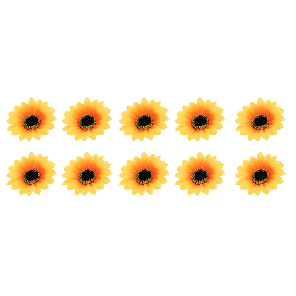 Beaupretty 10Pcs Sunflower Hair Clips - Alligator Flower Hairpins with Alloy Yellow Sunflowers for Women & Girls - Perfect for Beach, Summer, Wedding, Vacation & Everyday Hair Accessories