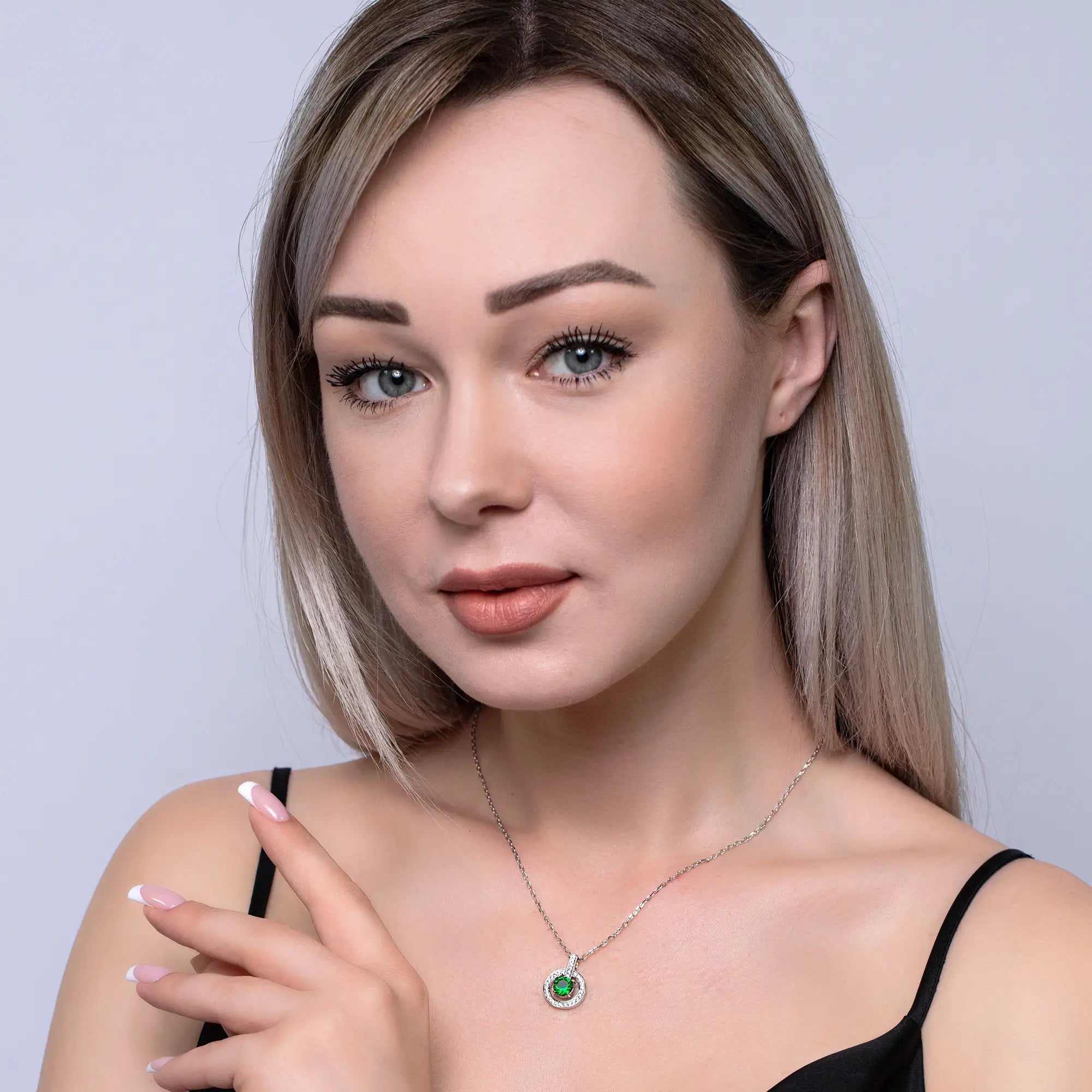 Floating Gemstone Necklace - Dainty Adjustable Jewelry for Women | Perfect for Weddings, Date Nights & Special Occasions