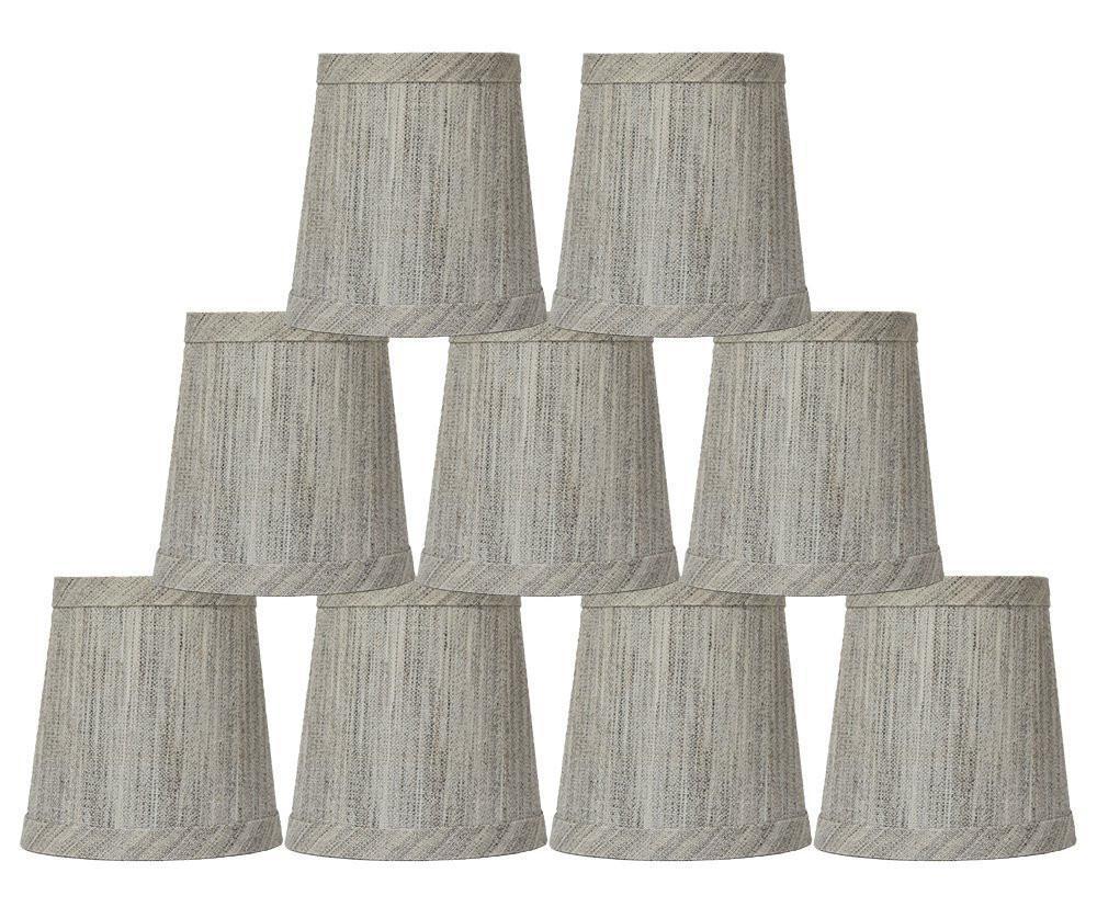 4 Inch Mini Chandelier Lamp Shade - Hardback Clip On Ceiling Light Cover for Bedroom, Dining Room, and Living Room Decor