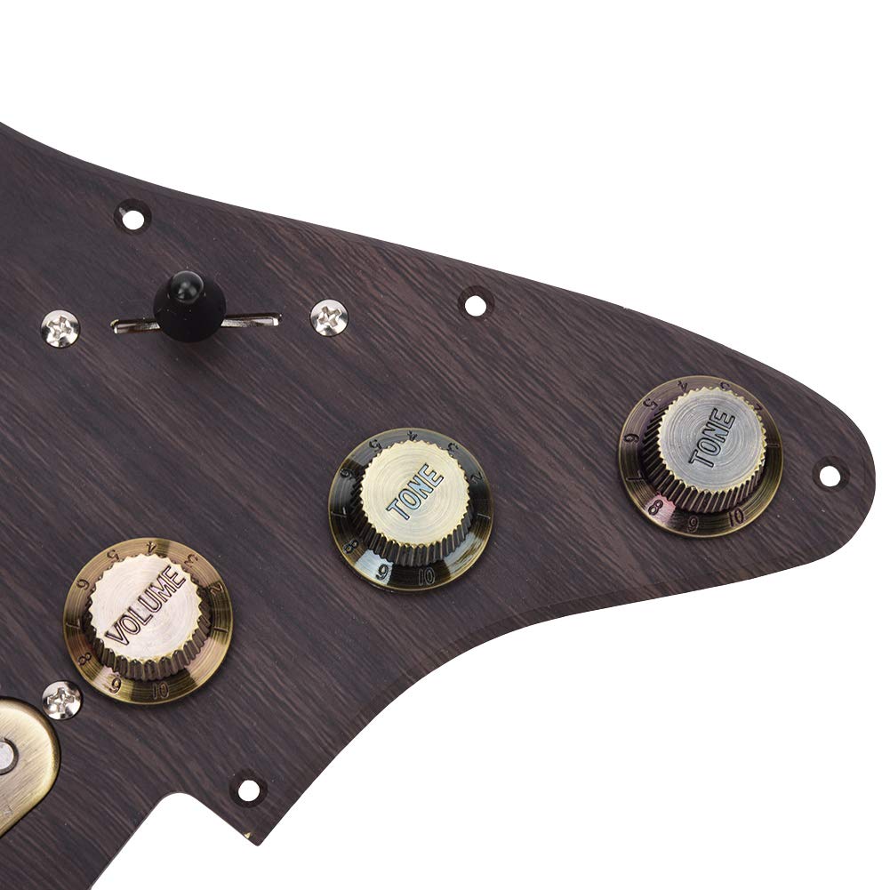 Vintage SSS Humbucker Prewired Guitar Pickguard - Loaded Wooden Electric Guitar Pickguard Replacement Part | Perfect for DIY Guitar Upgrades & Vintage Tone Enhancement